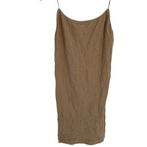 Free People Intimately Women Tan Tank Top Size M/L Black Stretch Cord Straps